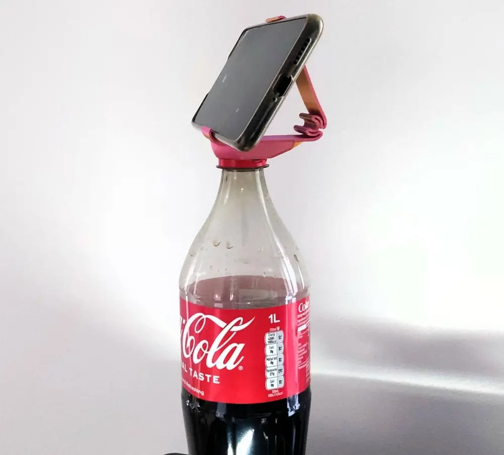 Soda Bottle - Phone Stand - Backpacking