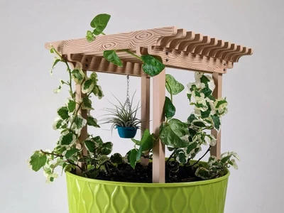 Potted Plant Pergola for Support & Shade