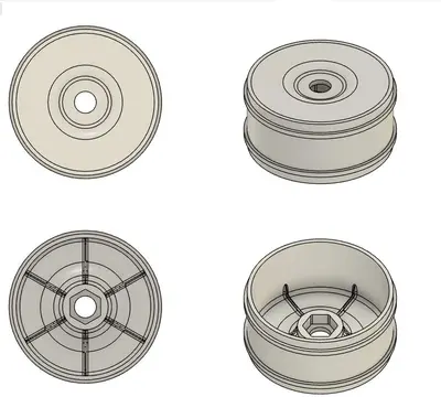 1/8th Scale Buggy Wheel