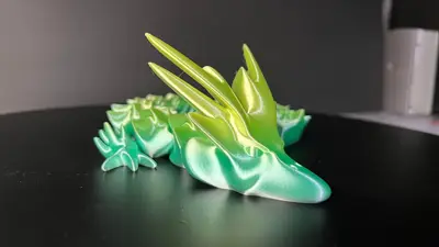 'HORNY DRAGON' - PRINT-IN-PLACE, ARTICULATED DRAGON - SUPPORT FREE