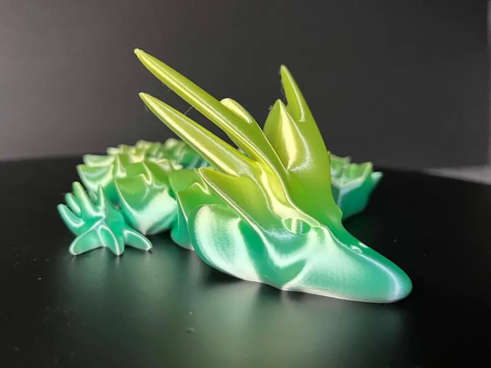 'HORNY DRAGON' - PRINT-IN-PLACE, ARTICULATED DRAGON - SUPPORT FREE