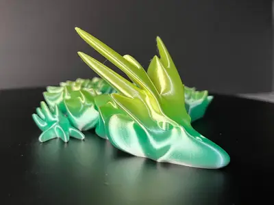 'HORNY DRAGON' - PRINT-IN-PLACE, ARTICULATED DRAGON - SUPPORT FREE