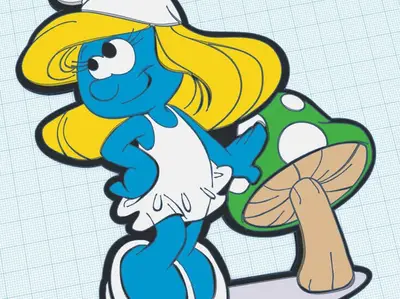 Smurfette Multi Color Wall Art