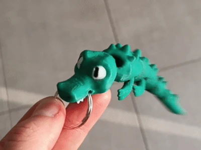 Flexi Crocodile Keychain