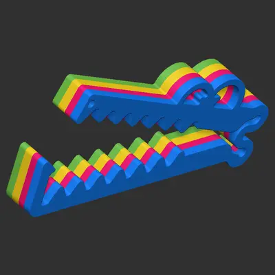Colorful Crocodile Bag Clip