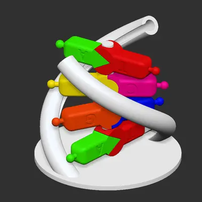 DNA helix - multicolour