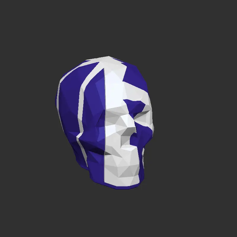 Interlocking Low Poly Skulls- Multicolour