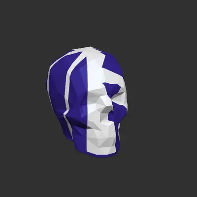 Interlocking Low Poly Skulls- Multicolour