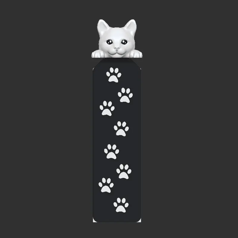 Peeking Cat Bookmark (3D)