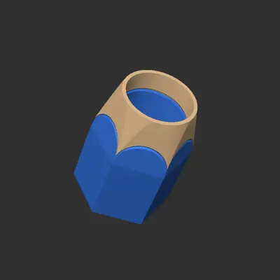 Blue Pencil-Shaped Pencil Holder