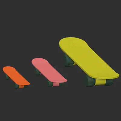 Robust Finger Skateboard  - Durable, Rollable, Fully printable & Skaleable!