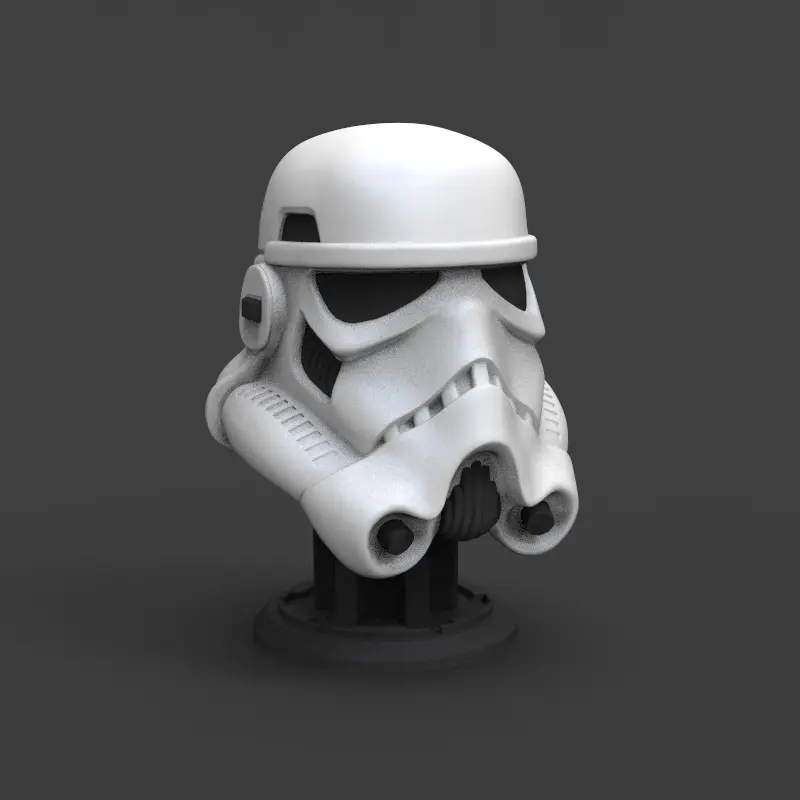Stormtrooper Helmet on Piedestal (STL)