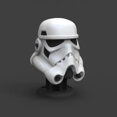 Stormtrooper Helmet on Piedestal (STL)
