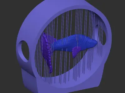 Suspended Betta fish