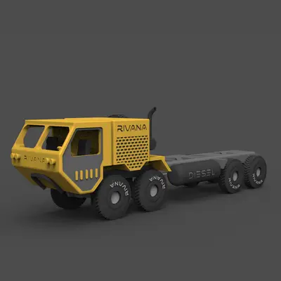 Yellow Military Truck Chassis