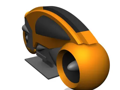 Orange and Black Space Cruiser