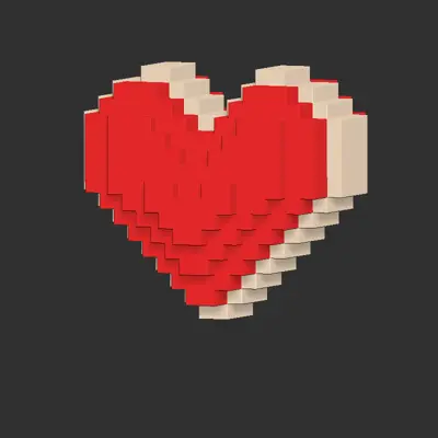 Blocky Heart - Multicolour