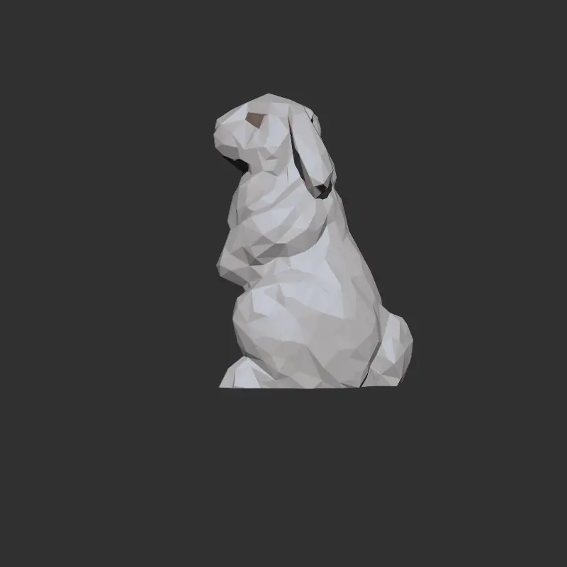 Bashful White Rabbit Vase - Multicolour