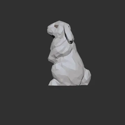 Bashful White Rabbit Vase - Multicolour