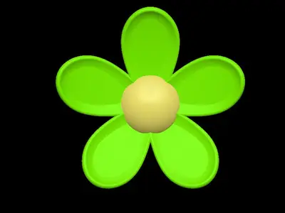 Dreamlike Green Leaf Flower Hair Pin - Multicolour