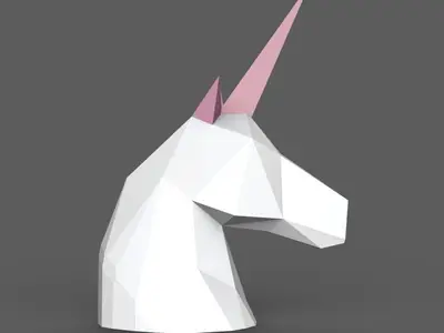 Low Poly Unicorn - multicolour