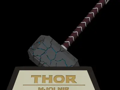 Luminous Thor cracked Mjolnir