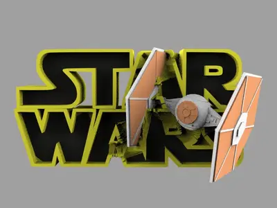 3D Star Wars Typography - Multicolour
