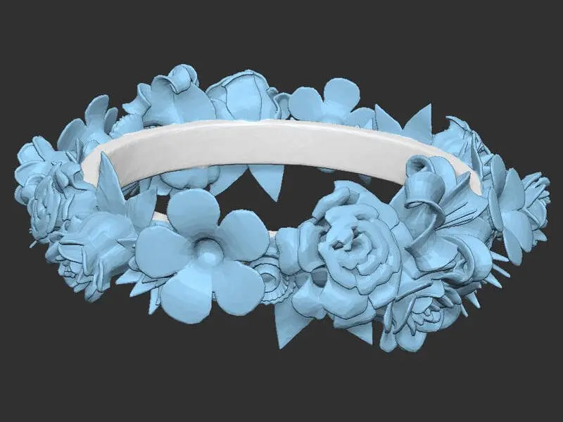 Blue Floral Wreath - Multicolour