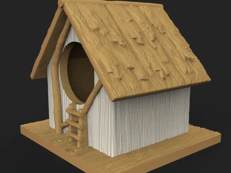 Rustic Retreat Bird House - Multicolour