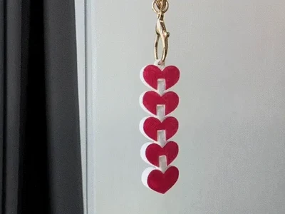 Hearts Keychain