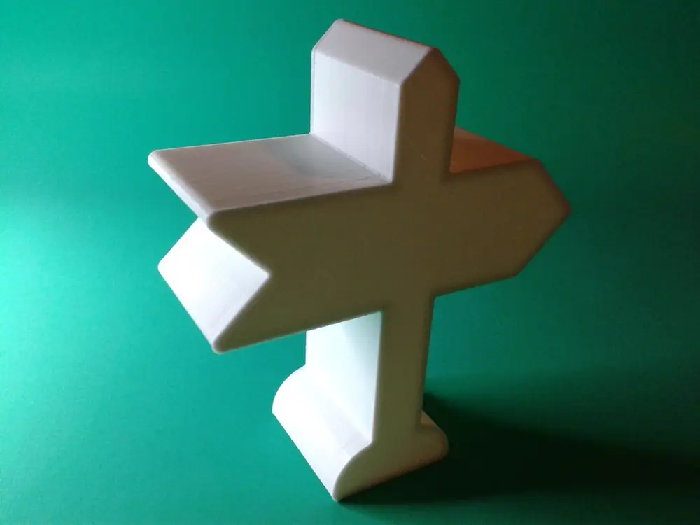 Direction sign, nestable box (v1)