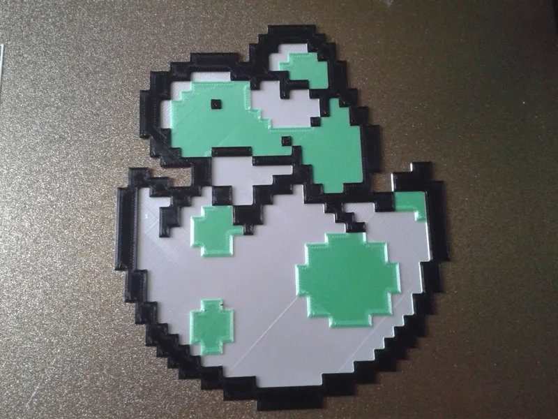 NES - Yoshi Mario and Yoshi - Title Screen - Baby Yoshi Egg