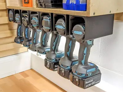Universal cordless Drill Holder/Mount (Makita, DeWalt, Bosch, Festool ...)