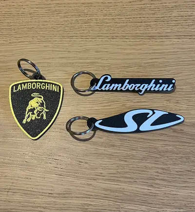 Lamborghini logo and wordmark keychain - Diablo SV SuperVeloce keychain