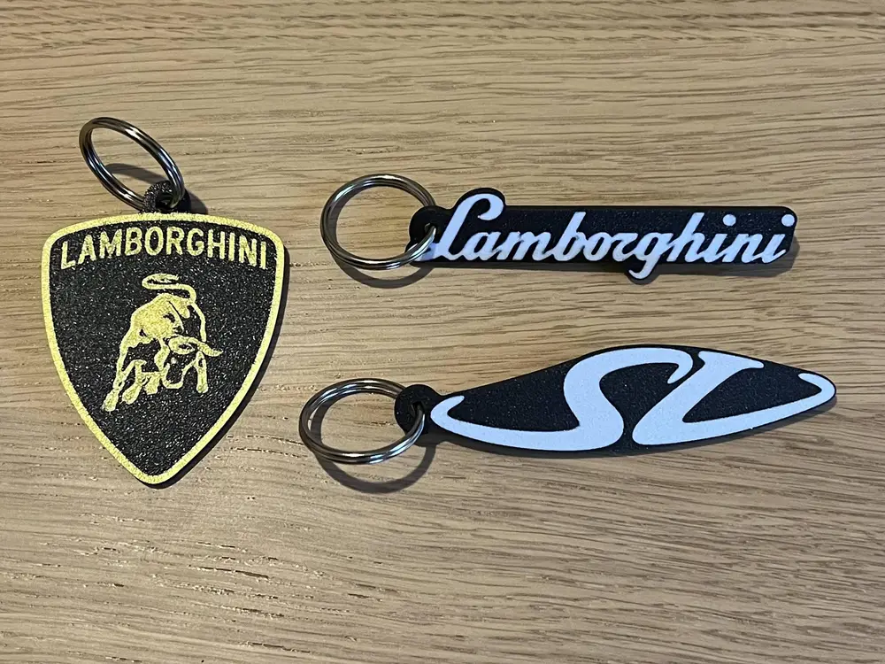 Lamborghini logo and wordmark keychain - Diablo SV SuperVeloce keychain