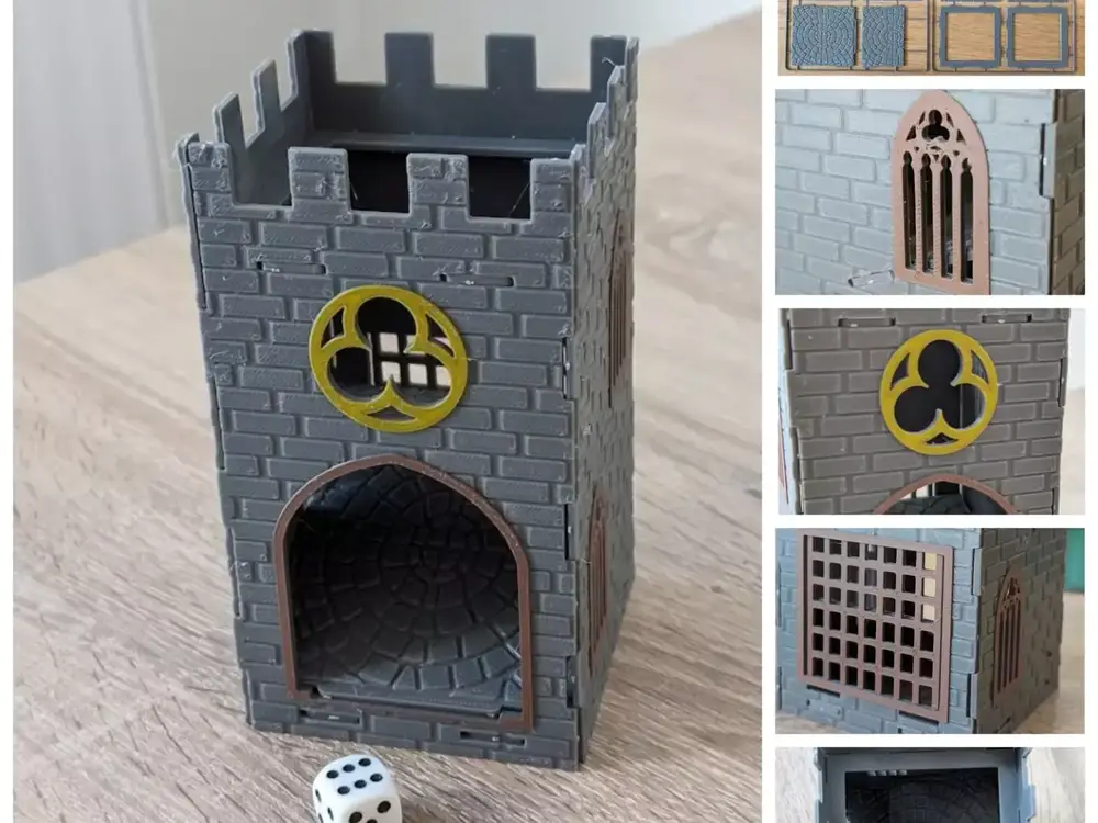 Medieval Dice Tower kit card