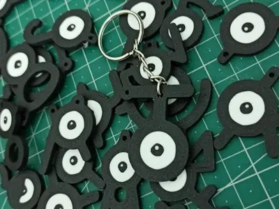 Unowns Alphabet Keychain