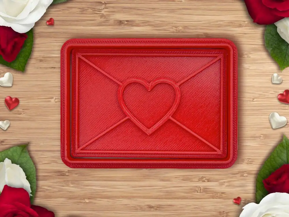 Valentine - Love letter cookie cutter / stamp