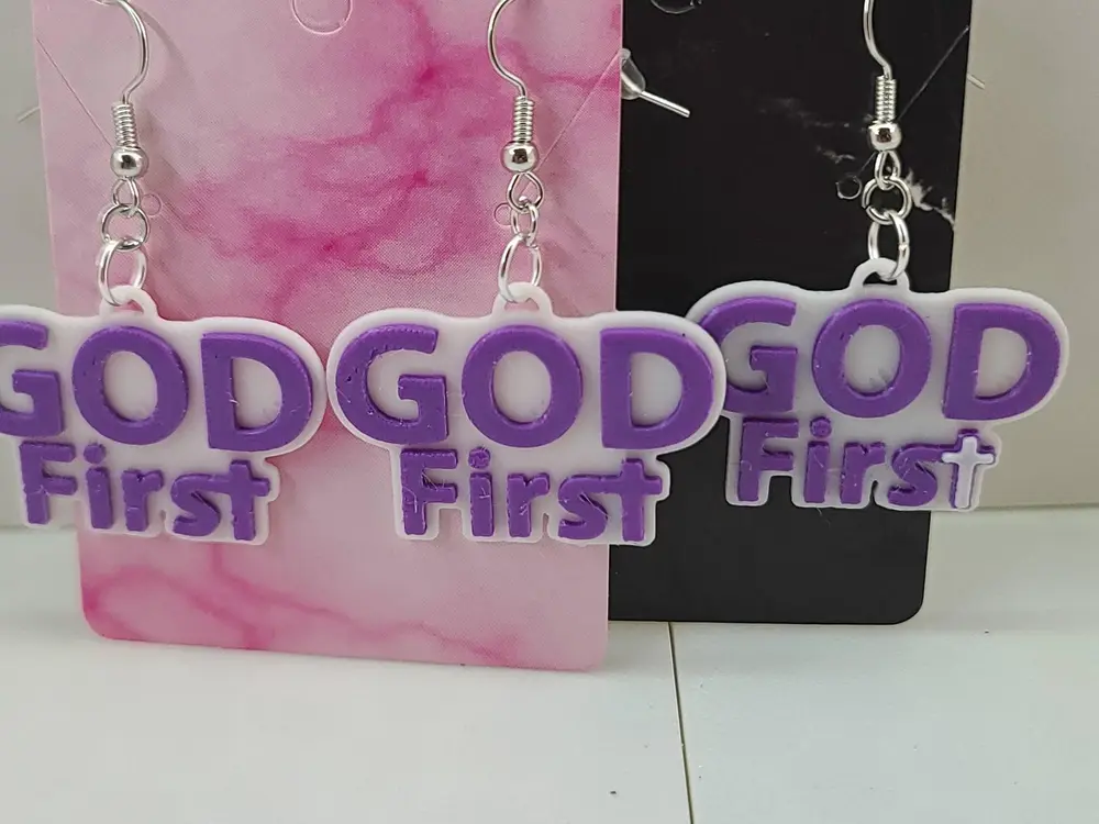 God First Earrings