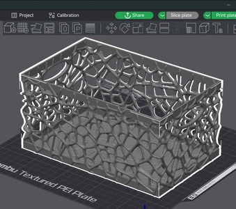 Voronoi Box with handles and solid bottom