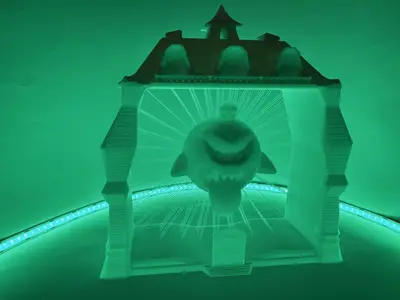 King Boo in Luigis Mansion Suspended String art