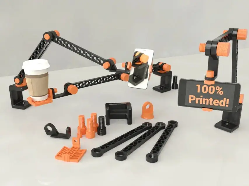 Flexible & sturdy phone arm (100% Printed)
