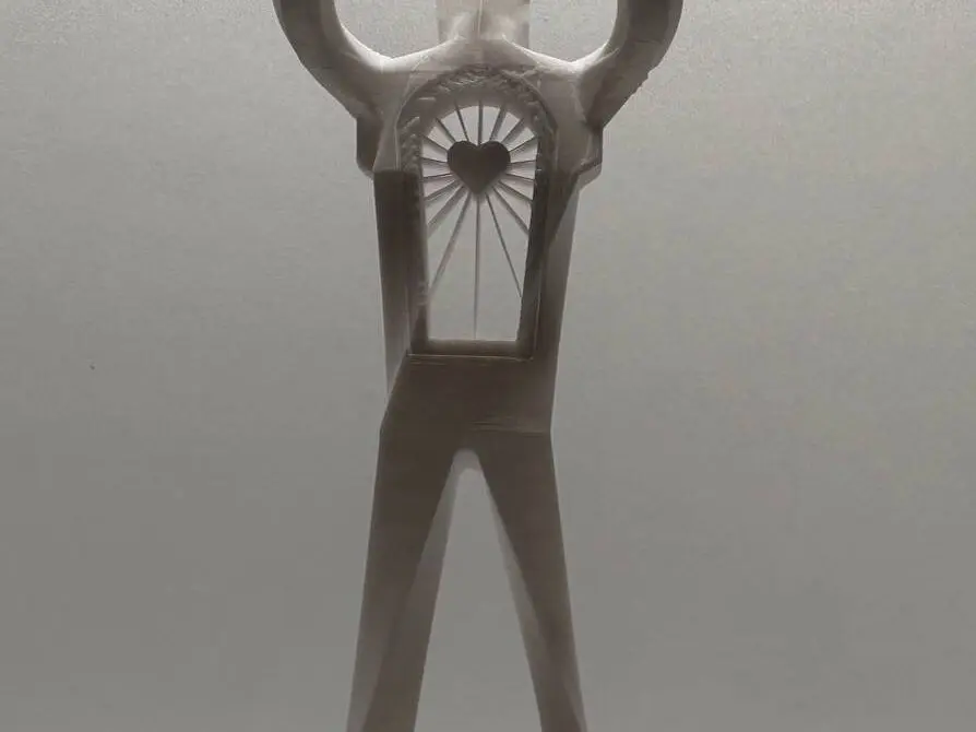 "Worlds Best Dad" Trophy w/ Suspended Heart insert