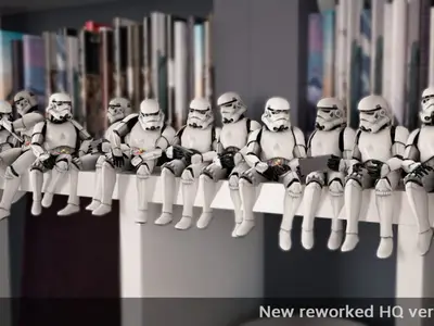 Lunch atop a shelf (StarWars Troopers)