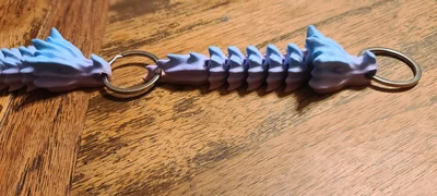 Bone Dragon Keychain with 2 holes
