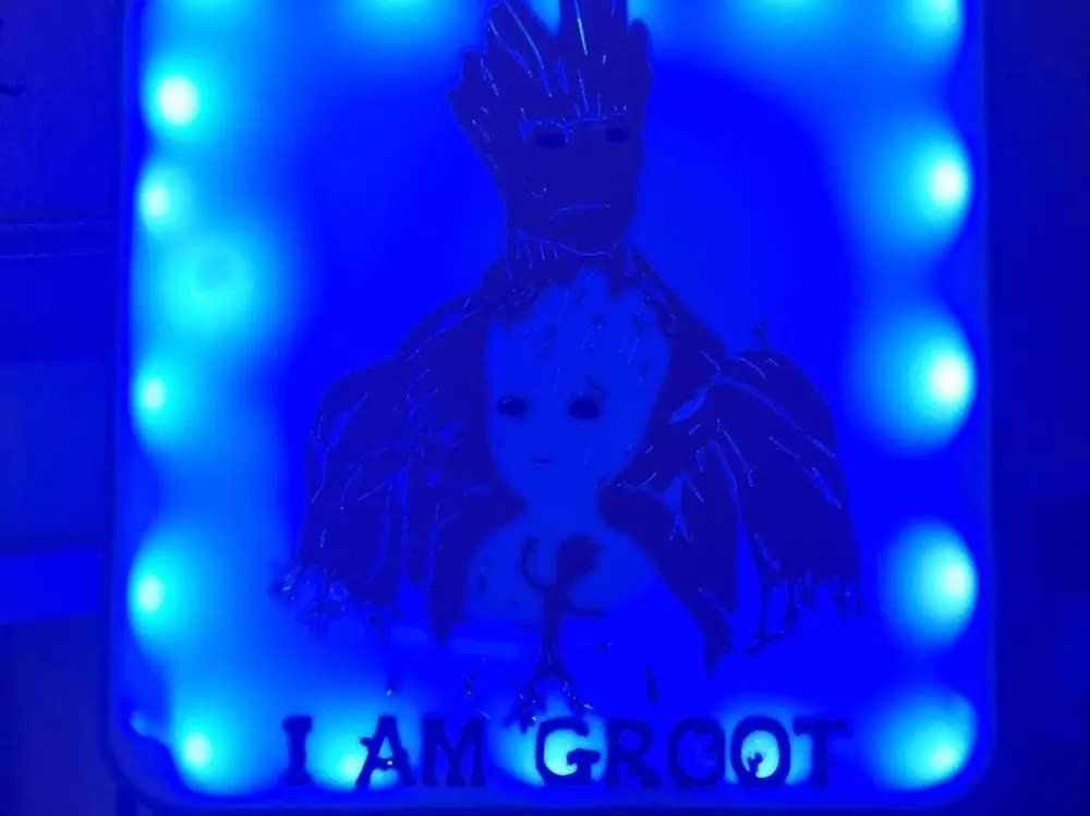 Groot light picture for modular picture frame