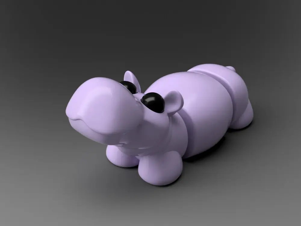 Articulating Flexi Hippo - Cute Hippo