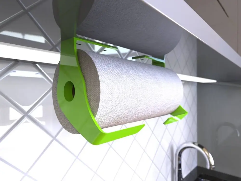 Kitchen paper towel roll holder