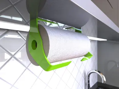Kitchen paper towel roll holder
