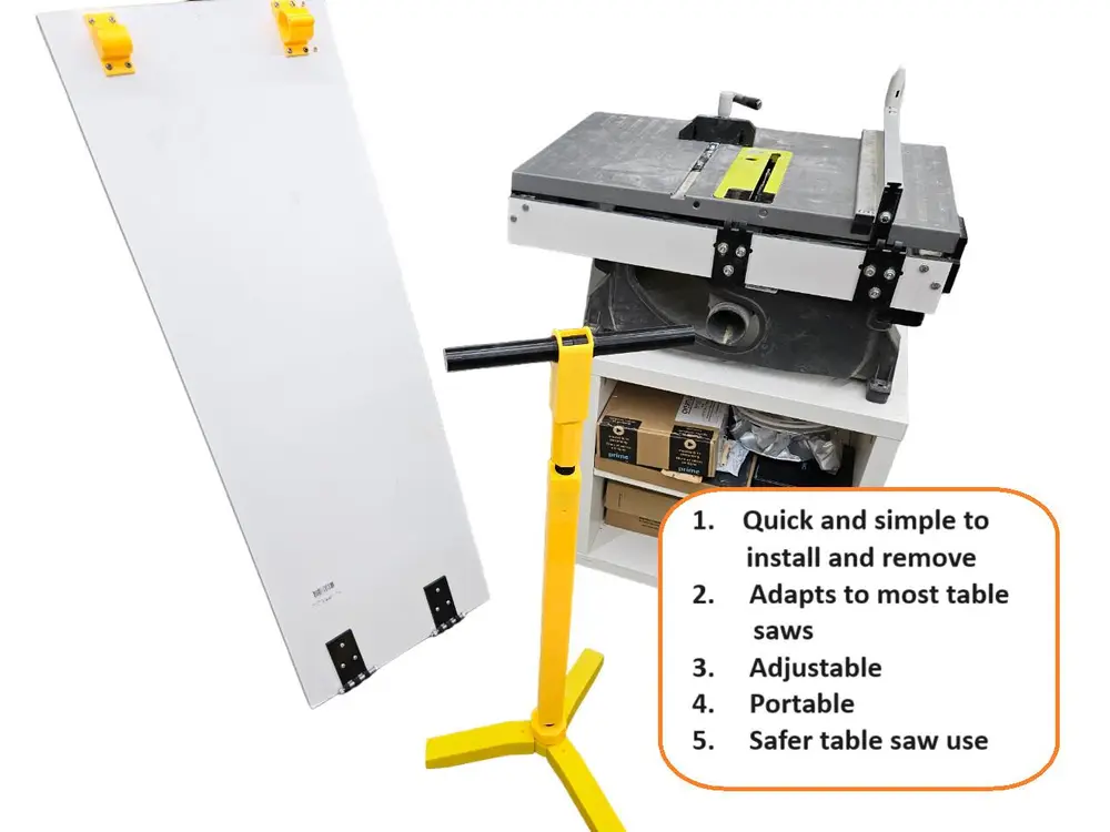 Universal table saw outfeed system